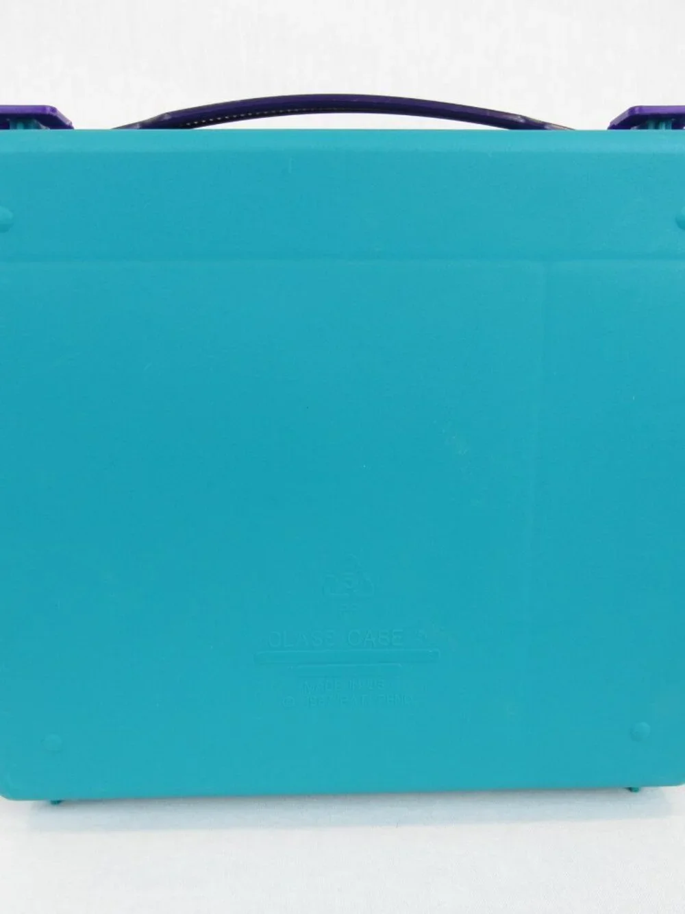 The Junior By Class Case Pencil School Supplies Box Vintage USA 1987 Green Blue
